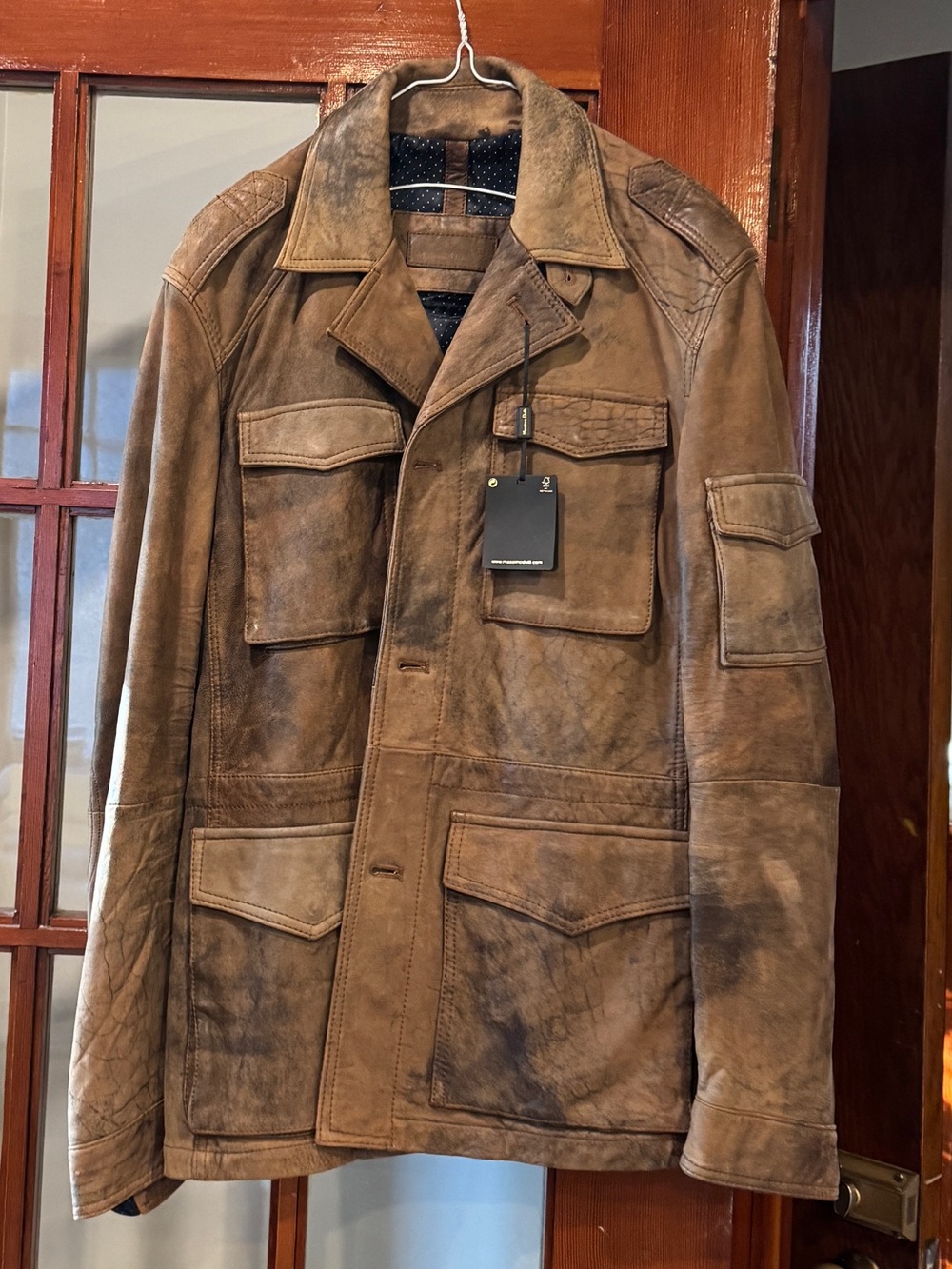 Massimo Dutti Brown Suede Military Field Jacket